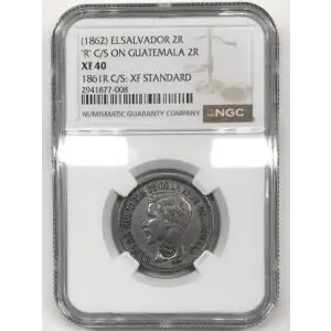 EL SALVADOR Silver 2 REALES