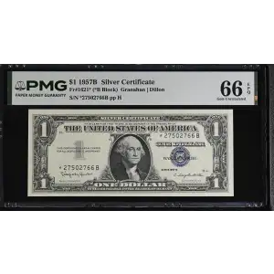 $1 1957-B blue seal. Small Silver Certificates 1621* (2)