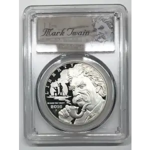 2016-P $1 Mark Twain First Strike Mark Twain Label, DCAM