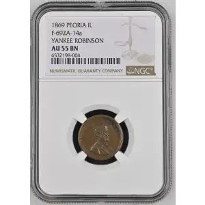 Private Tokens -Civil War Tokens (1860s)-Store Cards-Illinois -- 1 Token