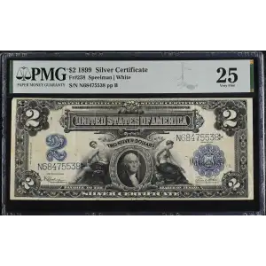 $2 1899 Blue Silver Certificates 258 (2)