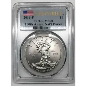 2016-P $1 100th Anniv. Nat'l Parks First Strike