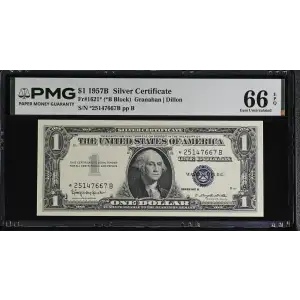$1 1957-B blue seal. Small Silver Certificates 1621* (2)