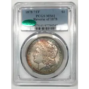 1878 7TF $1 Reverse of 1878