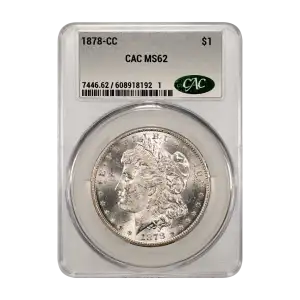 1878 CC Morgan Silver Dollar CACG MS 62 (2)