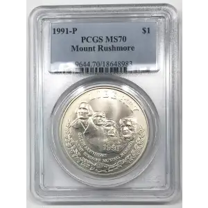 1991-P $1 Mount Rushmore