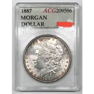 1887 P Morgan Silver Dollar Accugrade (ACG) Holder (3)