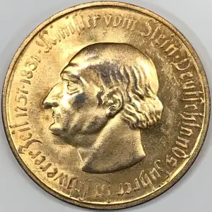 Westphalia 10000 Mark Gilt Notgeld (1923)