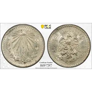 1926-M Peso KM-455  Ag