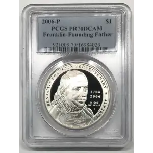 Modern Commemoratives --- Benjamin Franklin Tercentenary FOUNDING FATHER 2006 -Silver- 1 Dollar