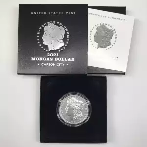 2021 CC Privy Mark Morgan Dollar w US Mint OGP - Box & COA - Carson City