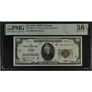 $20 1929 brown seal Small Federal Reserve Bank Notes 1870-G (2)