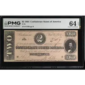 $2   Issues of the Confederate States of America CS-70 (2)