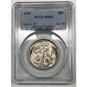 1943 P Walking Liberty Half Dollar PCGS MS-64