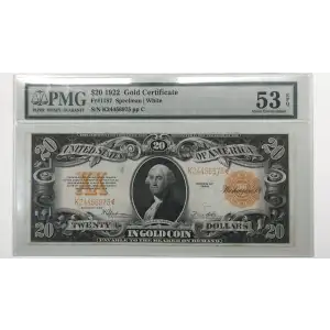 $20 1922 Gold Gold Certificates 1187