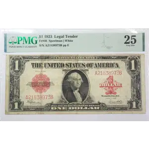 $1 1923 Small Red, scalloped Legal Tender Issues 40