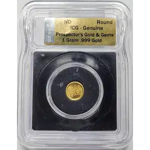 - 1 Gram Gold ICG Genuine Prospector's Gold & Gems .999 generic (3)