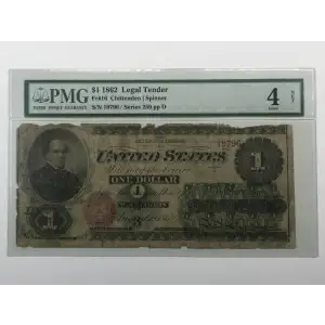 $1 Series 174-234 at left. No ABNCo monogram. No green patent date. Type 2; Red Seal Legal Tender Issues 16