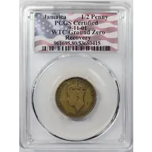 Jamaica 1/2 Penny WTC Ground Zero Recovery 09-11-2001 (2)