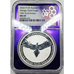 2024 1 oz Silver NGC MS-69 Australia $1 Wedge Tailed Eagle 10th Anniversary  generic (3)