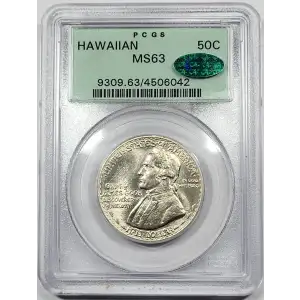 Classic Commemorative Silver--- Hawaiian Sesquicentennial 1928 -Silver- 0.5 Dollar