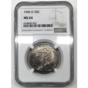 1946 D Walking Liberty Half Dollar NGC MS-64  (4)