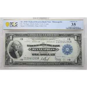 1918 $1 I12848280A PCGS 35