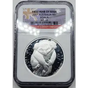 2007 1 oz Silver NGC MS-69 Australia Koala  First Year of Issue generic (3)