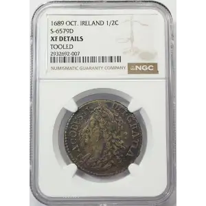 IRELAND Brass 1/2 CROWN