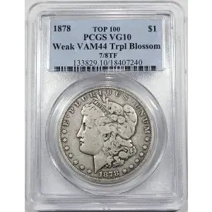 1878 7/8TF $1 VAM 44, Tripled Blossoms TOP 100 (3)