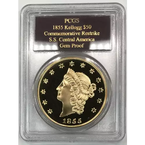 Territorial Gold -Kellogg & Co--$50 Gold Piece -Gold- 50 Dollar (2)