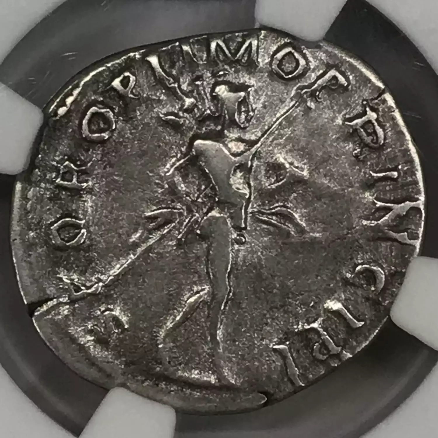 AD 98-117 Roman Empire Trajan AR Denarius, Mars advancing NGC Ch