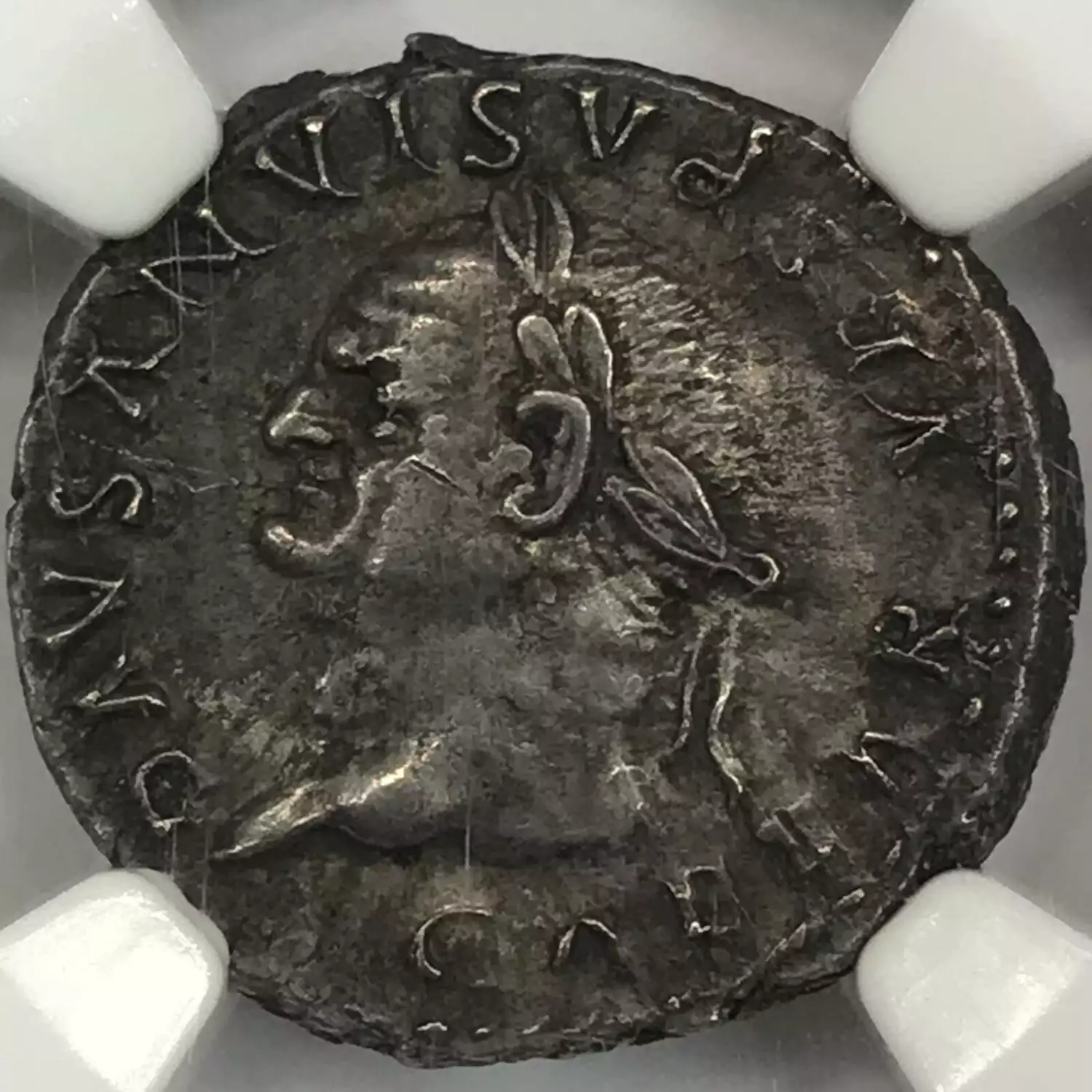 Ad 69-79 Roman Imperial Ancient Coin Ngc Au-strike:-5 5-surface:-5 5 